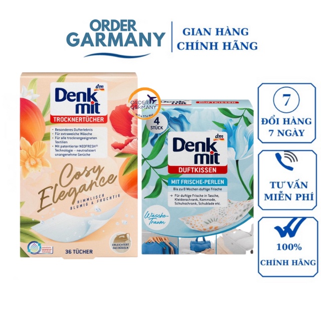 GIẤY THƠM QUẦN ÁO DENKMIT DÙNG CHO MÁY SẤY, GIẤY THƠM QUẦN ÁO LENOR
