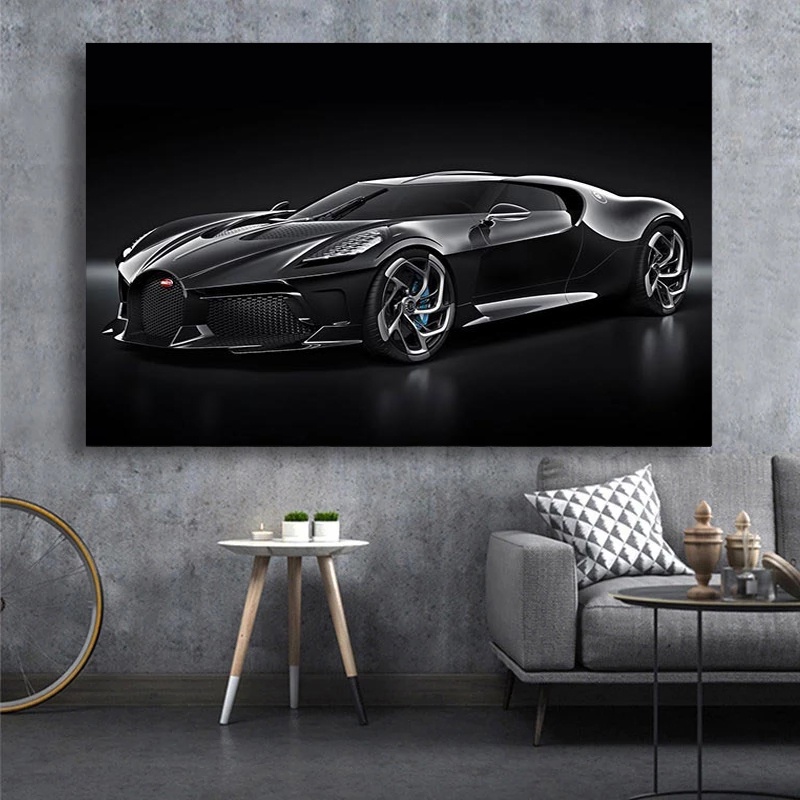 Tranh Vải Bạt Treo Tường In Hình Xe Hơi Porsche Thể Thao Hiện Đại Trang Trí Phòng Khách