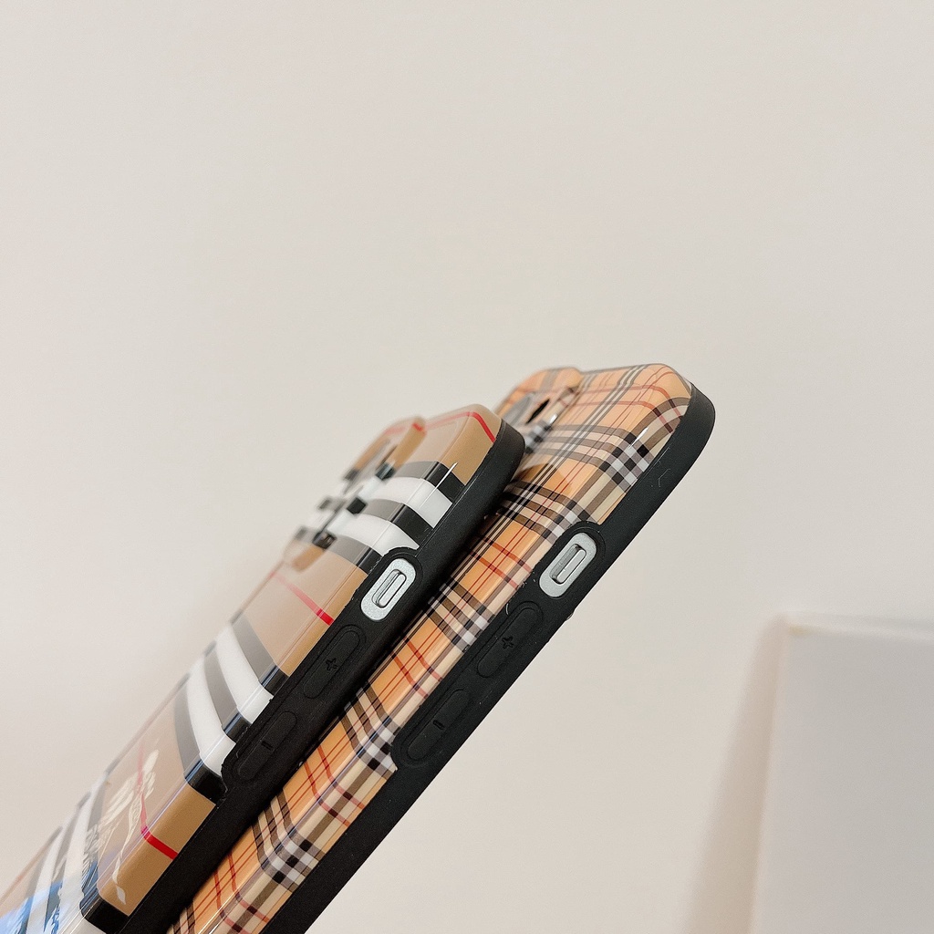 BURBERRY Ốp Điện Thoại Họa Tiết Caro Sang Trọng Cho iphone 13 Pro Max i13 13pro 11ProMax i11 iX Xs XR Xs Max 7plus 8plus 12Pro 12 Pro Max
