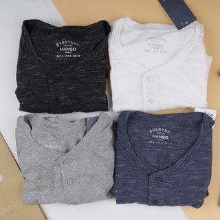 áo phông nam henley form slimfit