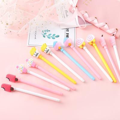 Bút bi bấm cô gái hoa quả BBB44 bánh kẹo dâu dưa viết hoạt hình dễ thương kute