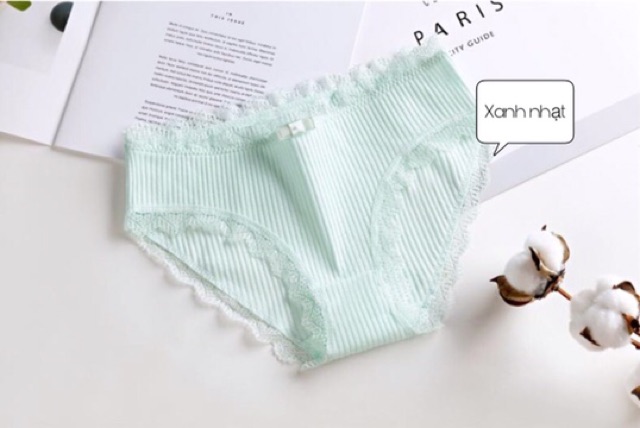 Quần Lót Nữ - 3 Quần Cotton Tăm Kháng Khuẩn Phối Ren Xinh M01 Thutrang house | BigBuy360 - bigbuy360.vn