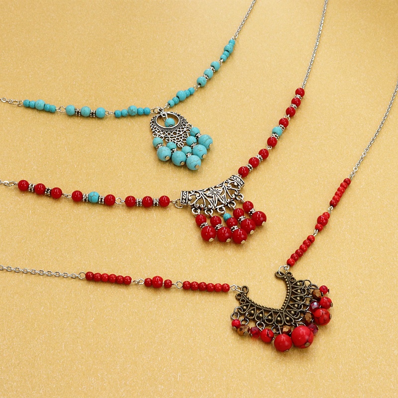 Vòng cổ boho kết hạt phong cách vintage