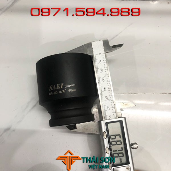Đầu típ khẩu 3/4 inch lục giác, . SAKI - Nhật Bản. Chuyên mở máy động cơ, ô tô