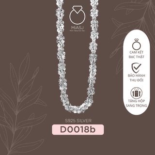 Dây xoắn lá bông mai Bạc Ý Italy S925 xi Kim cao cấp D0018A D0018 D0018B