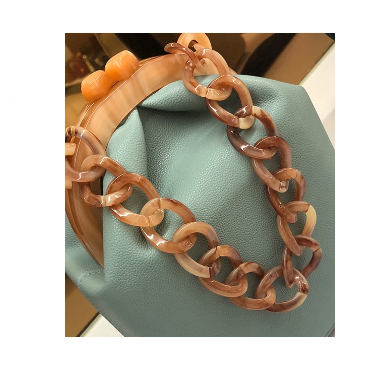 Túi Đeo Vai Bằng Acrylic Phối Dây Xích Thời Trang