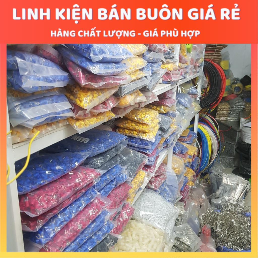 Đầu COS tròn đủ loại - 10 Đầu Cos tròn RV, Cos chữ o,Cốt kẹp dây điện, cos tròn các loại, cốt tròn