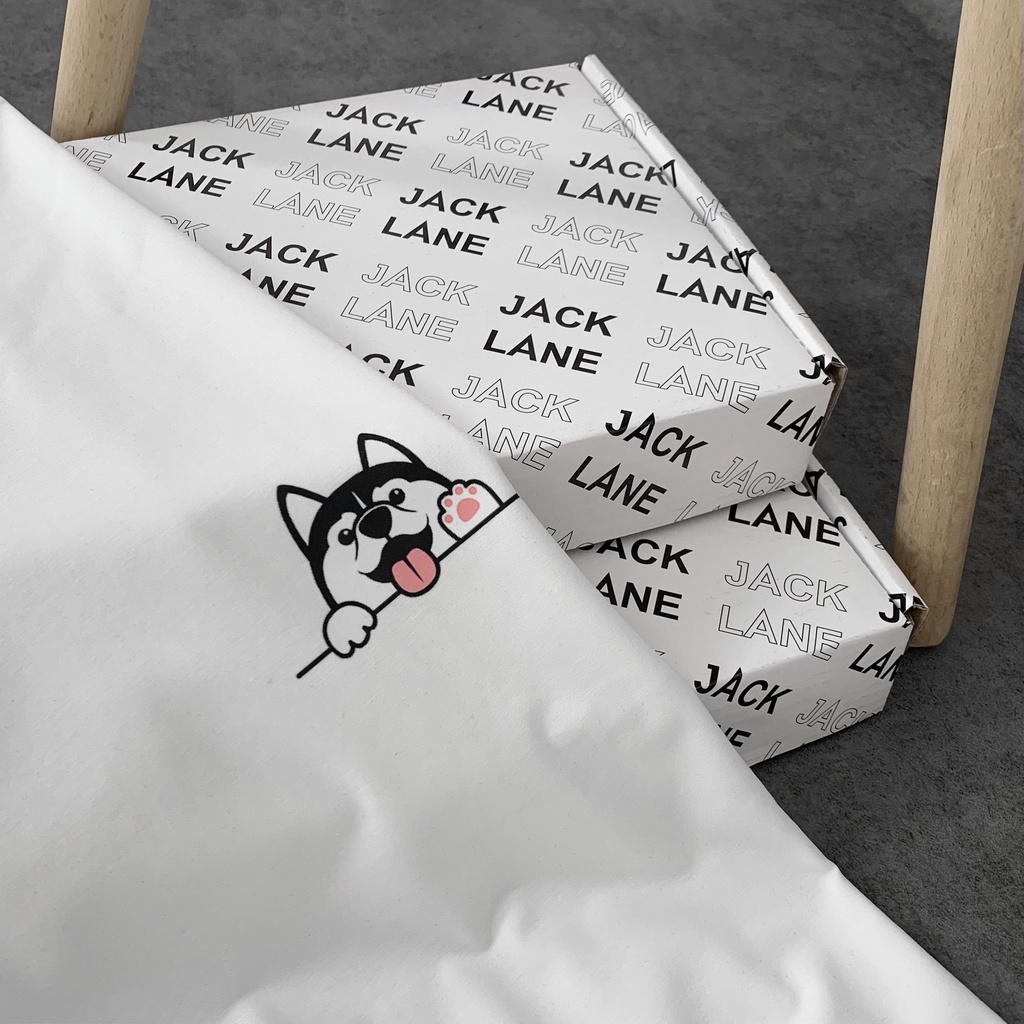 Áo Phông Oversize Husky, JACKLANE, Áo thun cộc tay Unisex Jack Lane