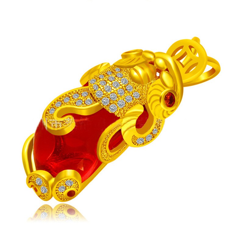 Mới Mặt Dây Chuyền Mạ Vàng Đính Đá Ruby Nhiều Màu Sắc An Toàn Cho Nữ