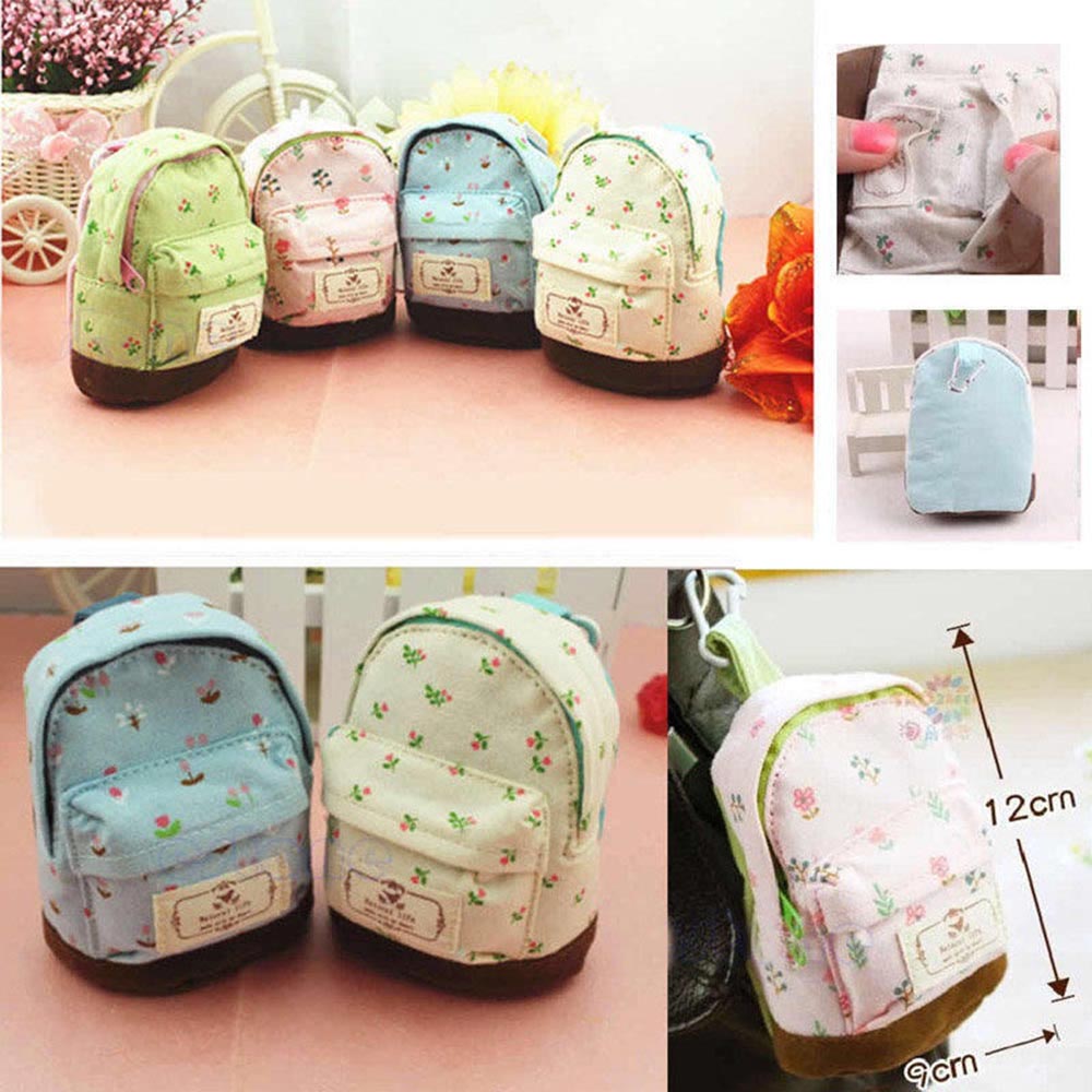 Balo mini họa tiết xinh xắn tùy chọn màu dành cho nữ