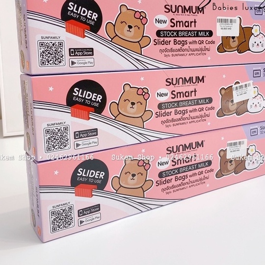 Túi Zip Sunmum CHÍNH HÃNG bảo quản Sữa, Bình Sữa, Thực Phẩm