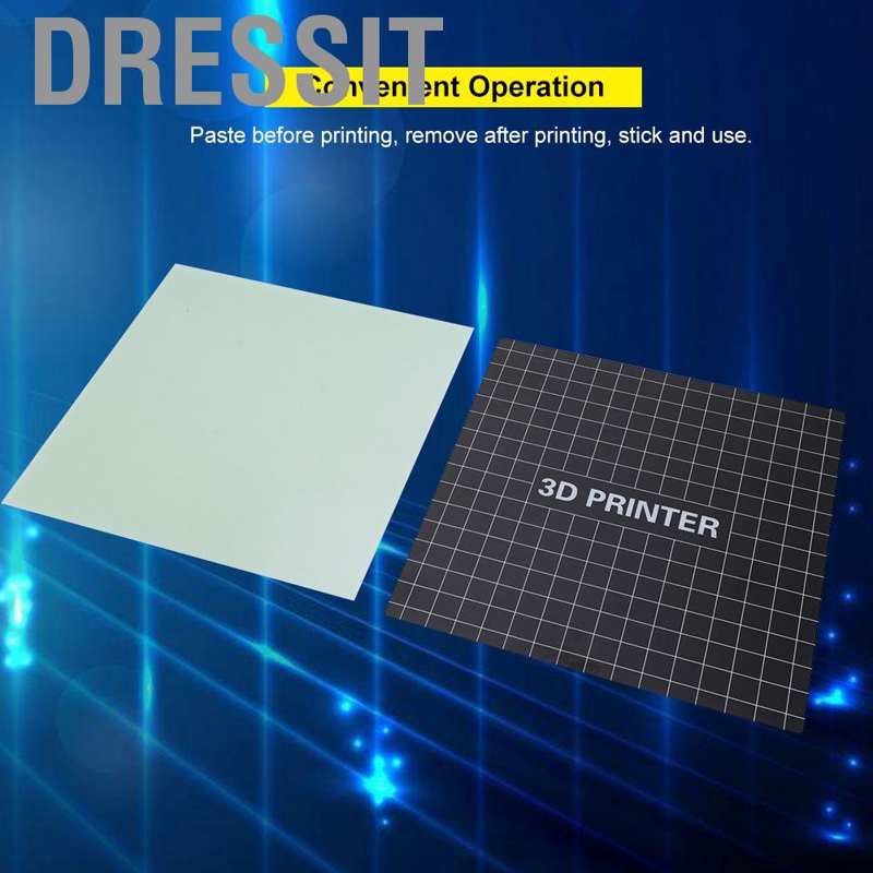 Dressit Heatbed High Temperature Resistant Panel + Platform Sticker for 3D Printer DH