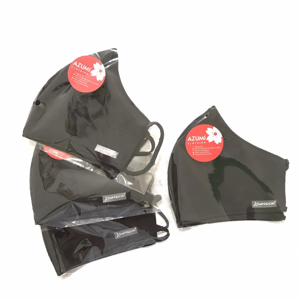 [Mua 4 tặng 1] Khẩu trang vải thời trang Azumikichi, chuẩn Đức, màu đen, bigsize, size Âu | BigBuy360 - bigbuy360.vn