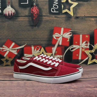 Giày van thời trang Nữ Màu đỏ đậm