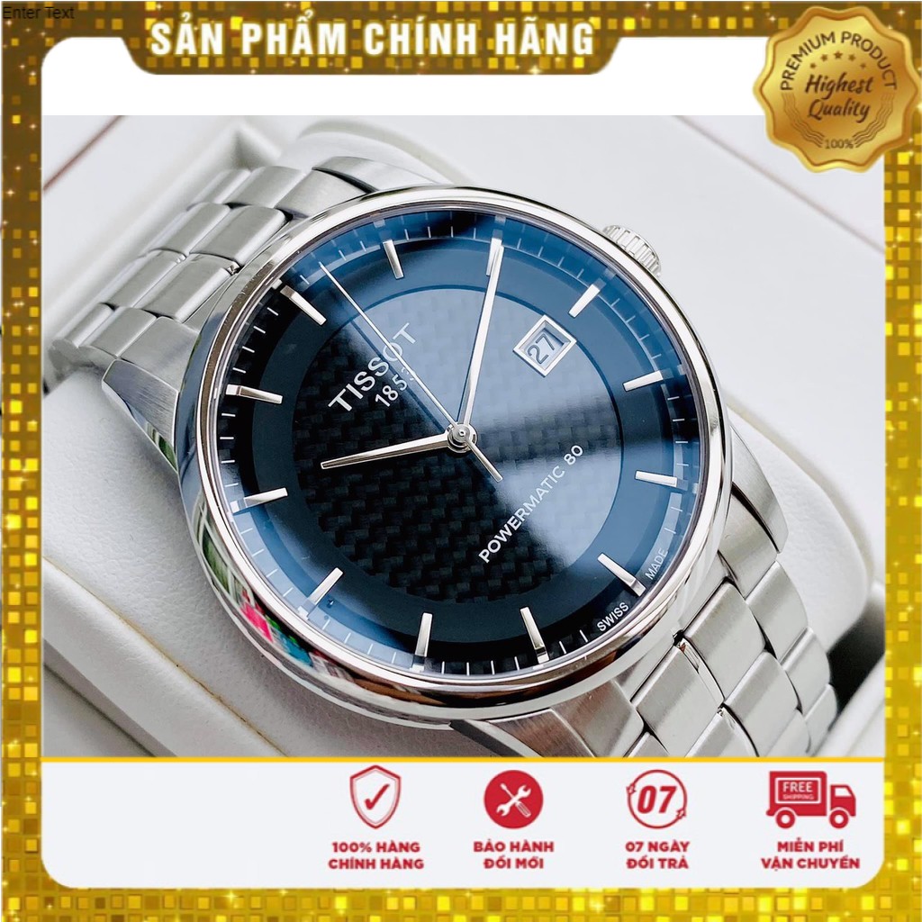Đồng hồ nam chính hãng Tissot Luxury Powermatic 80 Black T086.407.11.201.02 - máy cơ tự động - kính Sapphire