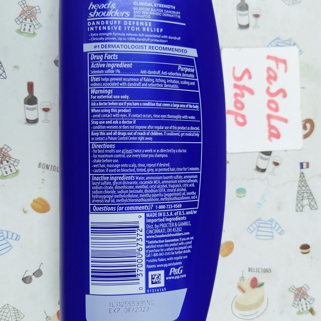 Dầu gội HEAD &amp; SHOULDERS Mỹ Clinical Strength 400ml head Mĩ USA ngăn ngừa gàu