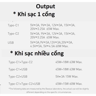 [2type-C +1USB]Cốc sạc nhanh 65W Baseus GaN2 Pro CCGAN65E2