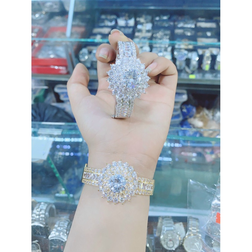 Vòng tay nữ mạ vàng 18k đính xoàn mẫu 155R 11.200822