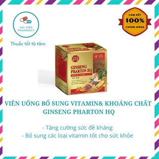 GINSENG PHARTON HQ- Viên uống bổ sung Vitamin& khoáng chất