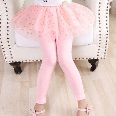 Set quần legging chân váy kèm phụ kiện tóc xinh yêu