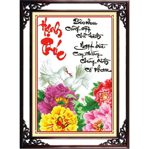 Tranh thêu Hạnh phúc 222696