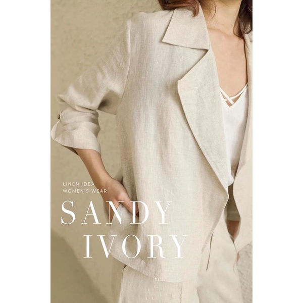 Set bộ áo khoác nhẹ blazer Linen kèm quần ống rộng trẻ trung, thời trang thu đông 2022