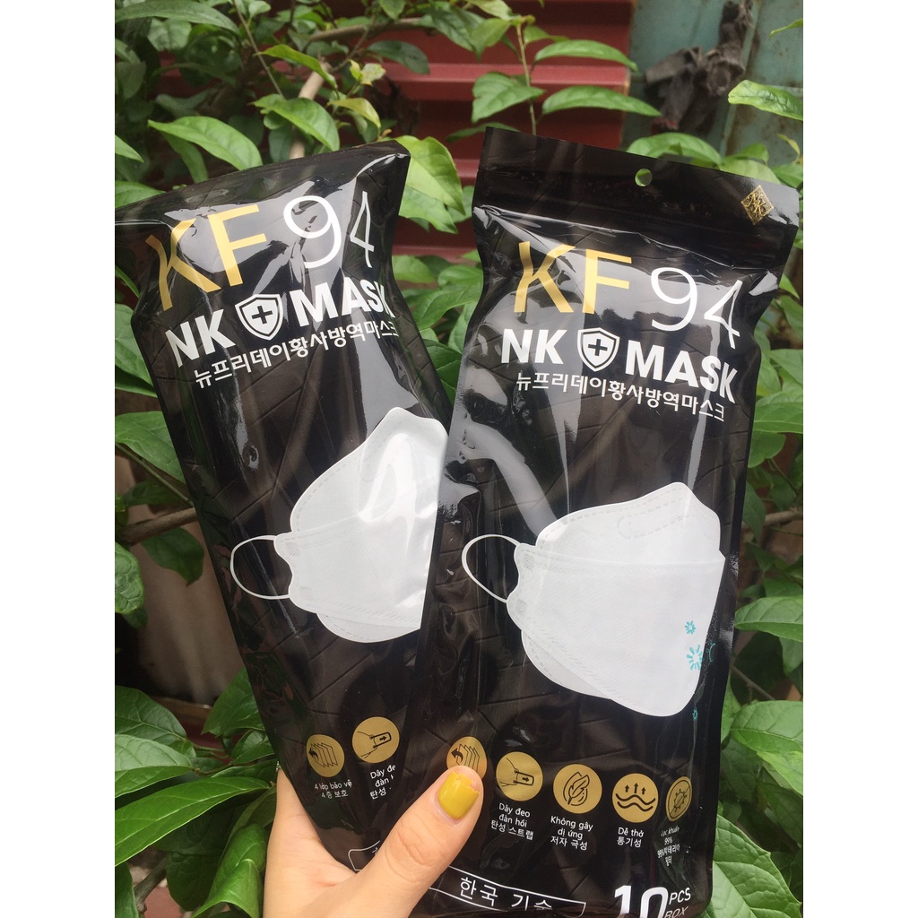 Khẩu trang KF94 4D NK Mask Hàn Quốc cao cấp kháng khuẩn, chống bụi mịn