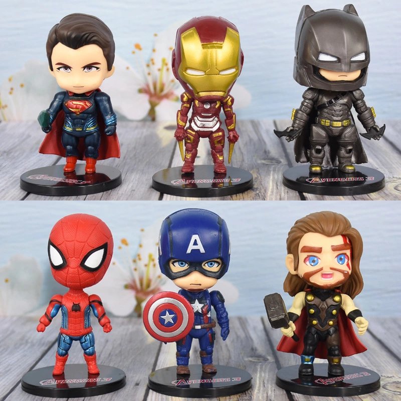 Mô hình trang trí cho pc - bộ iron man bản tiêu chuẩn bằng KIM LOẠI XỊN và bộ 6 siêu anh hùng avengers