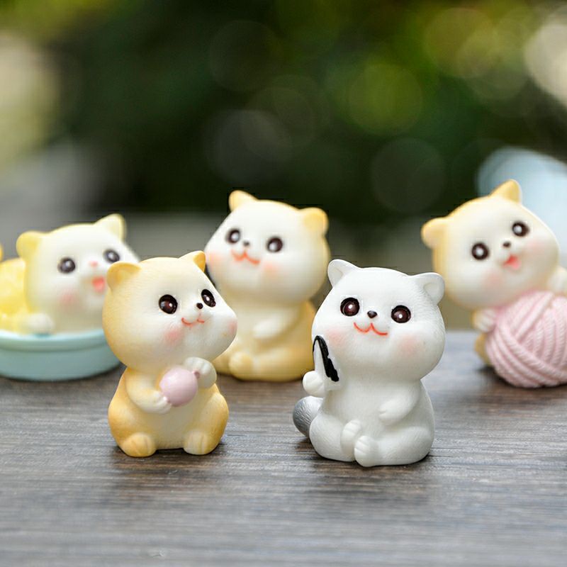 Mô Hình Trang Trí Ô Tô Bàn Làm Việc Phòng Khách - Phụ Kiện Trang Trí Taplo Xe Hơi Bộ Chú Mèo Cực Yêu