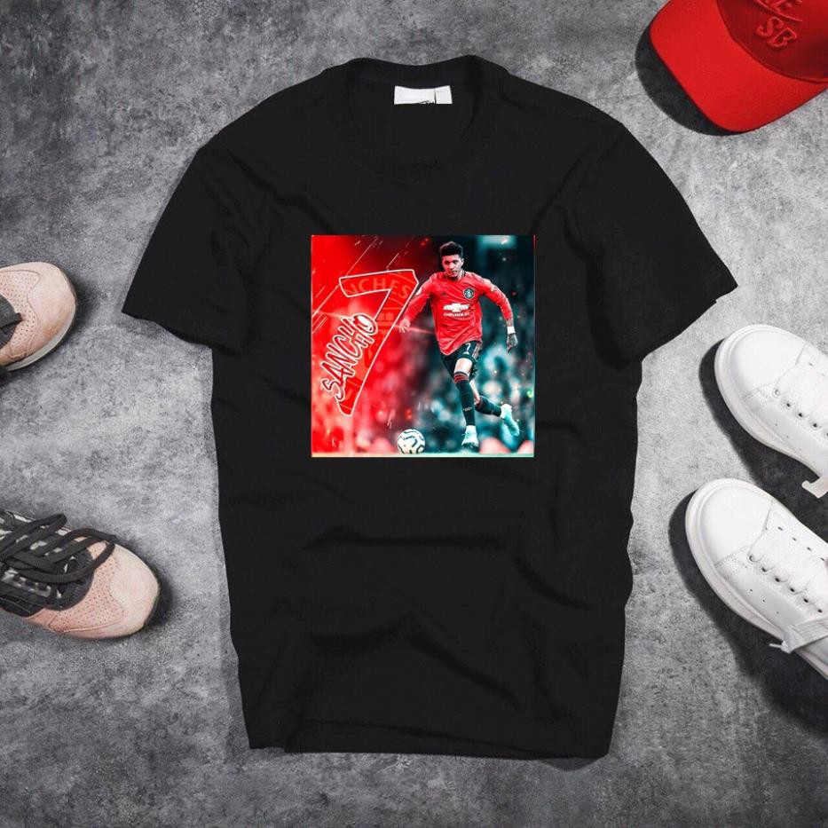 [Freeship] Áo Thun In Hình Jadon Sancho Mã 03 - Áo Cầu Thủ Bóng Đá