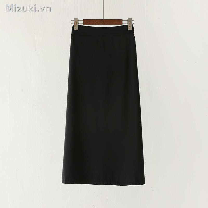 Váy Chữ A Vải Chiffon Lưng Cao Màu Trơn Phong Cách Hàn Quốc | BigBuy360 - bigbuy360.vn