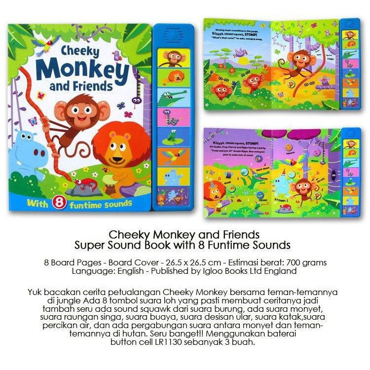 Sách Ngoại Văn - Cheeky Monkey And Friends (Sound Book with 8 Funtime Sounds)