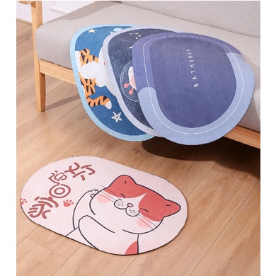 Thảm lau chân Silicon trải sàn siêu thấm hút nước chống trượt cao cấp đế cao su chất siêu dày phòng tắm