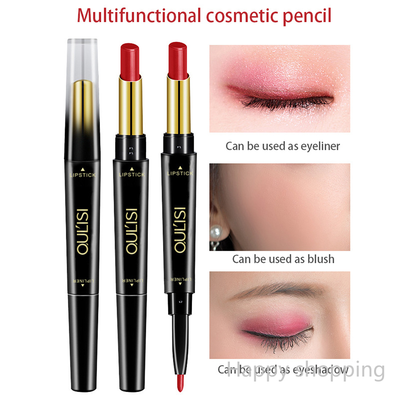 (Hàng Mới Về) Son Môi Kiêm Bút Kẻ Viền Môi Hai Đầu Xoay Được Không Dễ Phai Màu | BigBuy360 - bigbuy360.vn