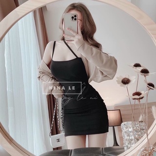 Set đầm body kèm áo khoác
