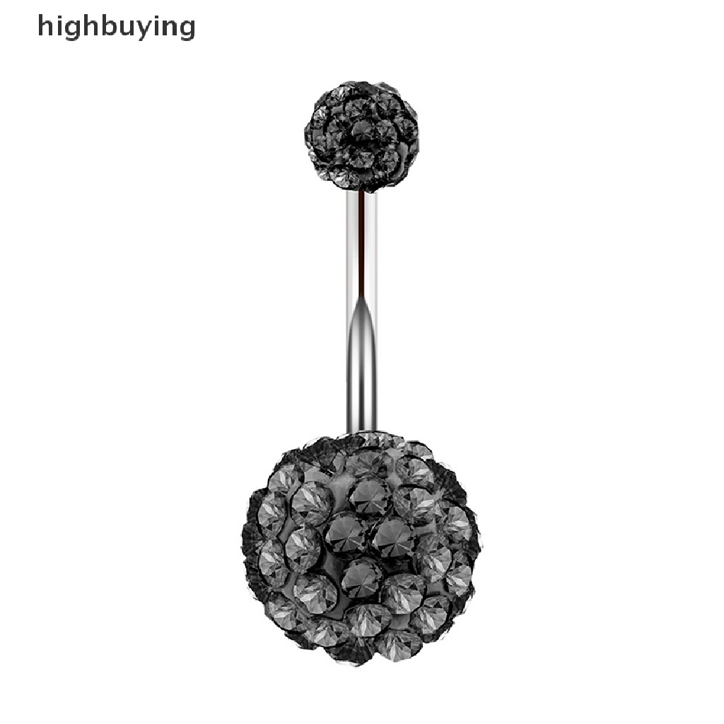 [Hàng Mới Về] Set 8 Khuyên Rốn Thép 14G Đính Đá CZ