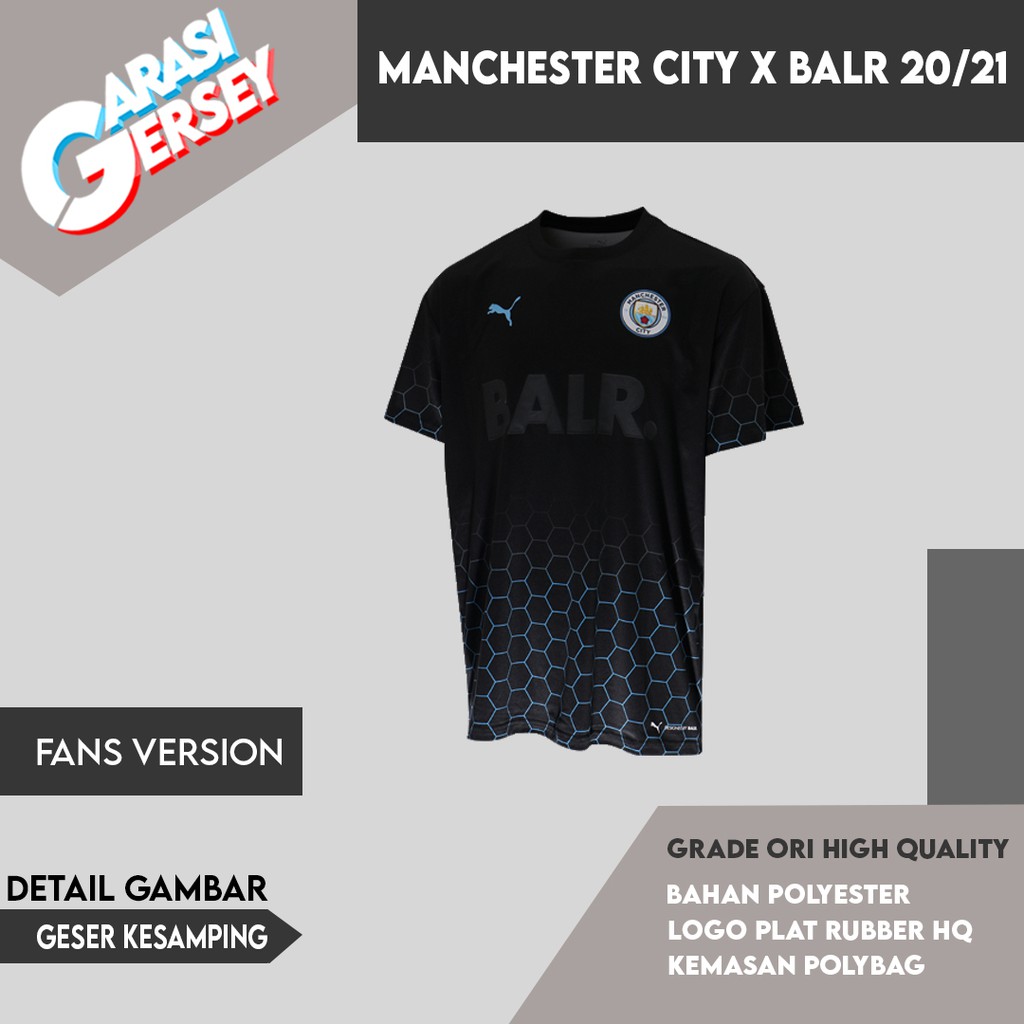 Áo Thun Bóng Đá Manchester City X Balr 2020 2021 Chất Lượng Cao