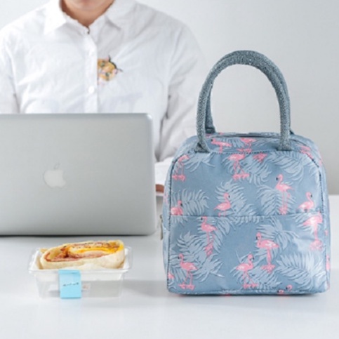 [Thánh văn phòng] Túi giữ nhiệt cơm văn phòng cao cấp họa tiết Hàn Quốc