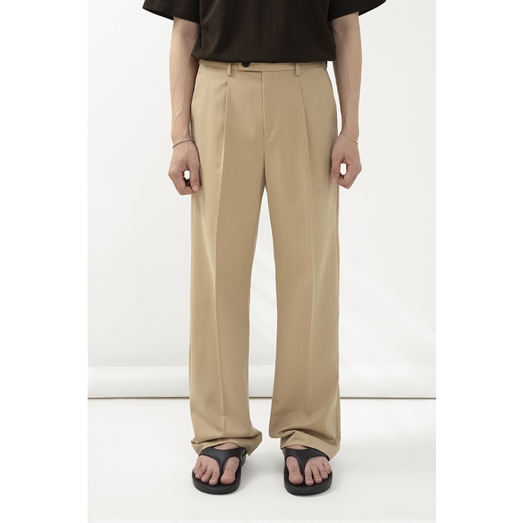 OWL BRAND® LOOSE TROUSER - Quần âu ống rộng suông / Tan