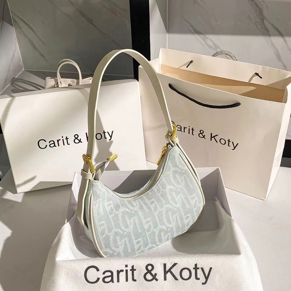 Túi xách đeo vai đơn canvas da PU phong cách Hong Kong retro thời trang thu hè 2022 mới dành cho nữ