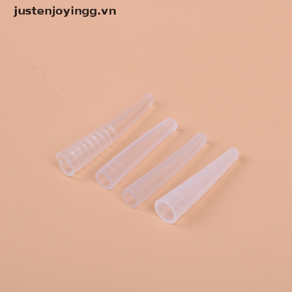 (Hàng Mới Về) Set 10 Nắp Silicone Đậy Lông Mi Giả Kèm Nhíp Hỗ Trợ Nối Mi