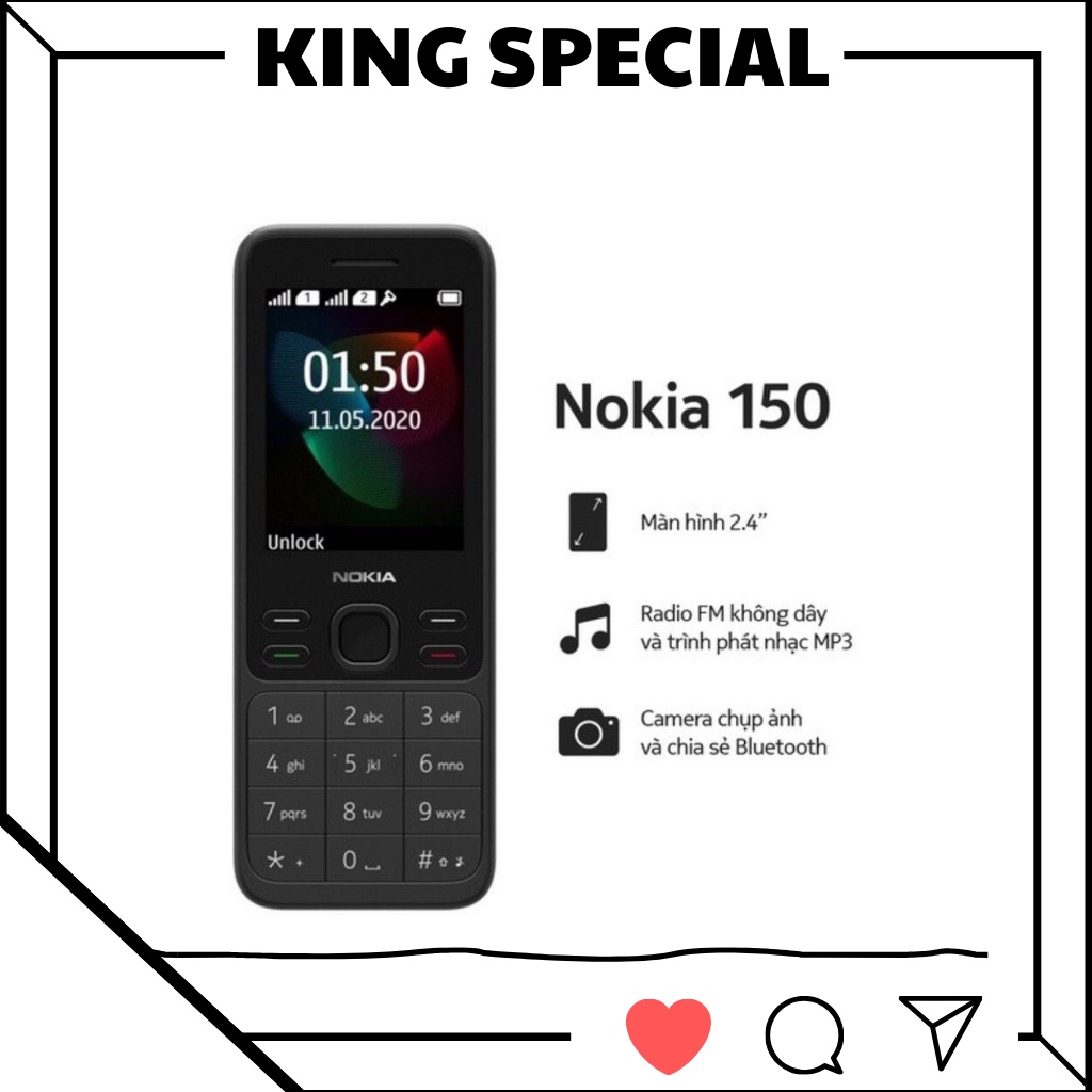 Điện Thoại Nokia 150 Bản Mới Nhất 2020 Máy Chính Hãng (Pin + Sạc ...
