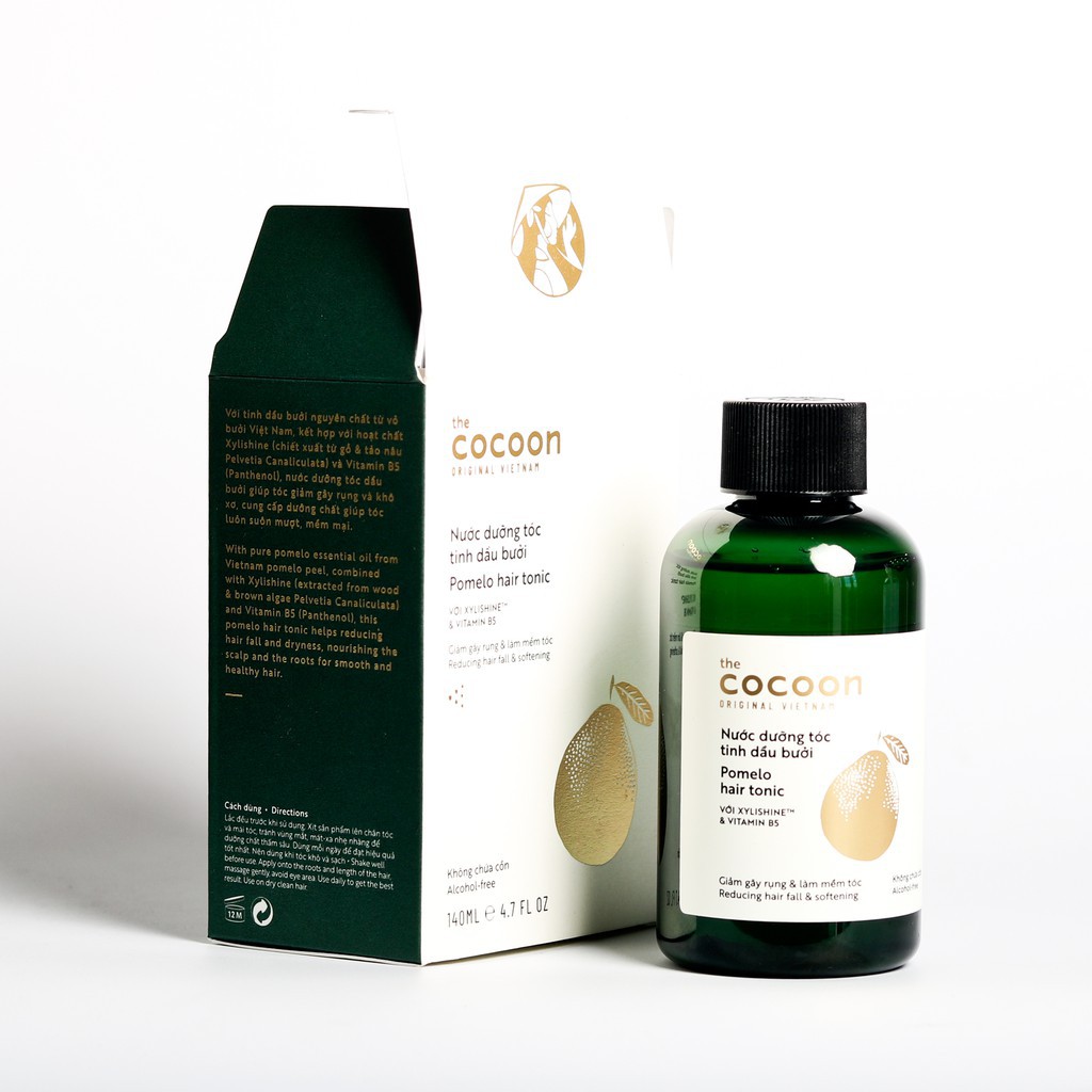 Nước dưỡng tóc tinh dầu vỏ bưởi POMELO COCOON giảm rụng tóc, kích thích mọc tóc, phục hồi tóc hư tổn 140ml | BigBuy360 - bigbuy360.vn