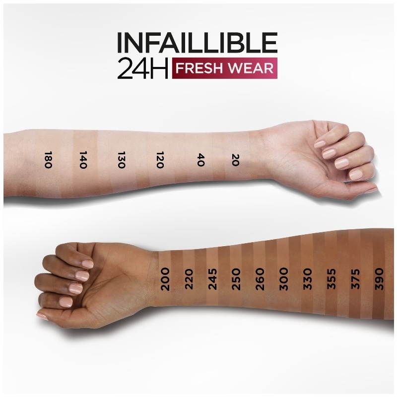 Phấn Nền Kiểm Soát Dầu Không Thấm Nước Không Xuống Tone Đến 24h L'OREAL Infallible 24h Fresh Wear Powder Foundation