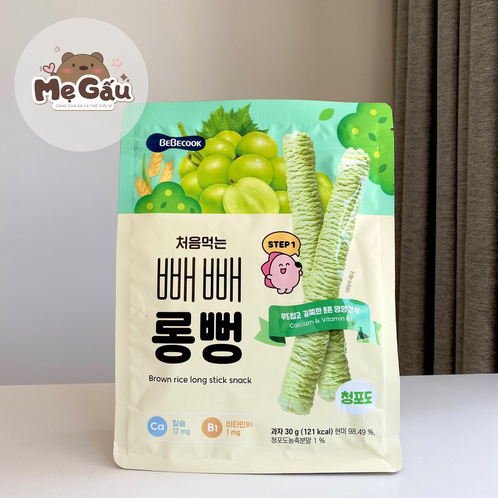 Bánh gạo lứt thanh dài BEBECOOK Hàn Quốc (Date 08/2023)