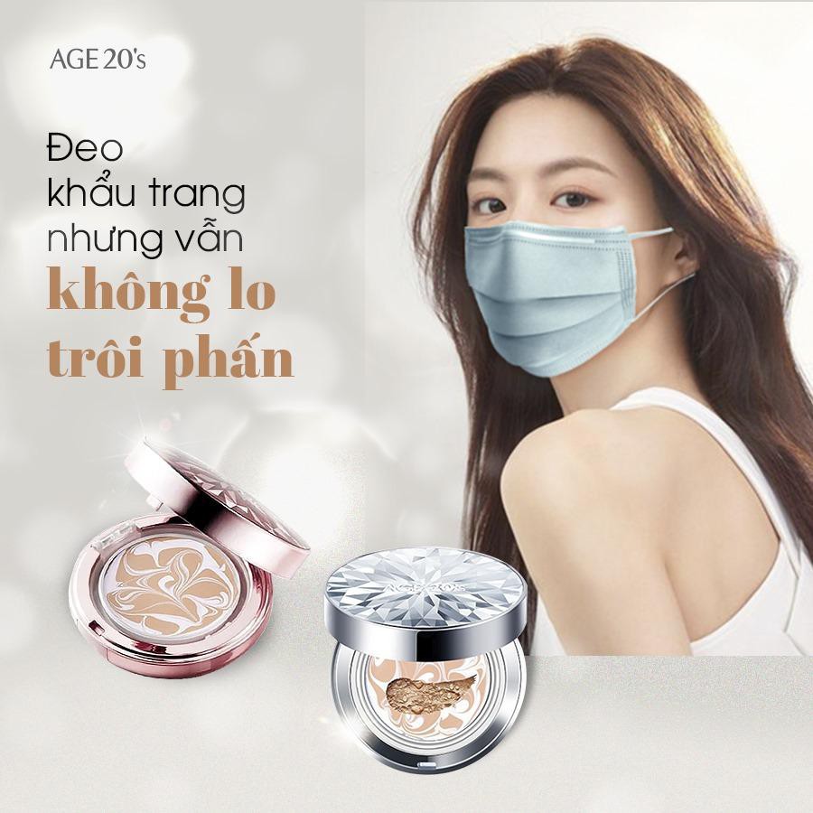 Phấn Nền Lạnh Kim Cương Dưỡng Da Lâu Trôi AGE 20’s Essence Cover Pact Original SPF 50+/PA+++ 12.5g - Khongcoson