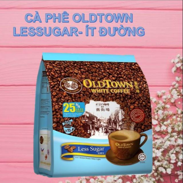 Cà Phê Trắng OldTown White Coffee Malaysia Ít Đường 15 Gói x 35G SÀI GÒN ĐẶC SẢN