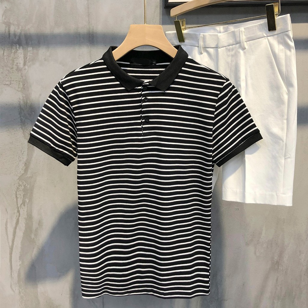 Áo thun Polo Nam Kẻ trơn, dáng Slimfit, chất thun cao cấp | BigBuy360 - bigbuy360.vn
