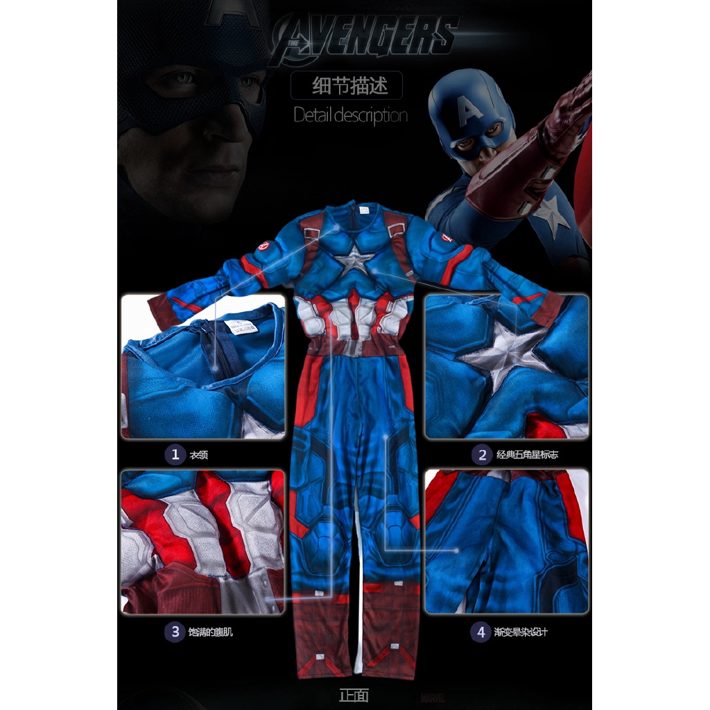 Bộ đồ hóa trang nhân vật siêu anh hùng The Avengers dành cho bé