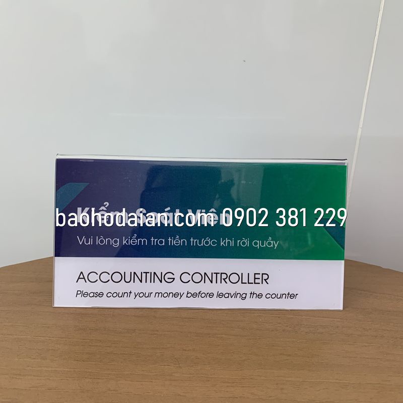 Bảng tên chức danh nghề nghiệp mica 2 mặt 10 x 20cm (theo yêu cầu)